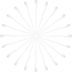 20pcs Reusable Silicone Cable Ties 12cm White Cord Organizer for Charger Cables Information Organization Multipurpose Fastening Straps for Electronics and Home Use