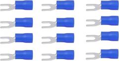 Hyuduo Insulated Fork Spade Terminals Copper PVC Wire Connectors 300Pcs U Type with Excellent Performance for Transportation Lighting Electronics (SV1.25-4)