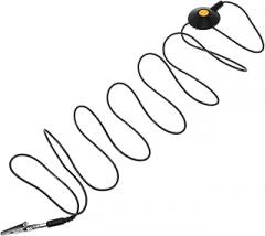 Veemoon PU Anti-Static Ground Cable with ESD Sucker and Clip 1.5m Length Conductive Grounding Wire for Electronics Repair ESD Safety Mat Use