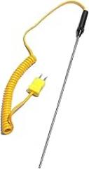 Sensor Thermocouple Measuring Element 100/150/200/300MM Probe Spring Wire with Type K -50-1200C 1Pcs(100mm Probe)