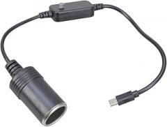 Cigarettes Socket Converters Cable USB C to 5V to 20V Adjustable Voltages for Car Electronics Adjustable Voltages USB C Cable