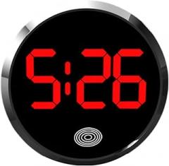 Car Dashboard Clock, Automotive Night Watch, Round Car Clock with LED Light, Car Vent Clocks Watch, Touch-Activated Dashboard Electronic Watch for Dashboard Boat Home Decoration