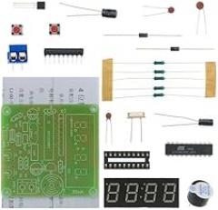 AT89C2051 Digital 4 Bits Electronic Clock Electronic Production Suite DIY Kit
