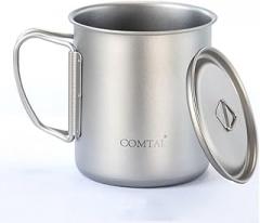Compact Outdoor Camping Mug - Lightweight & Water Cup Hiking, Travel, Home Use (550ml with Lid)(300ml (With Lid+No Volume Mark))