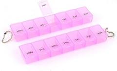 NEW LON0167 Plastic 7 Compartments Electronic Components Case Boxes Clear Purple 2pcs(Kunststoff 7 Fcher Elektronische Komponenten Koffer Boxen Klar Lila 2St