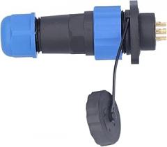 Aviation Power Connector, Copper Contacts Threaded Connection Industrial Plug Socket Oxidation IP68 SP20 for Electronic Equipments(6 cores (380V 10A))