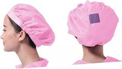 PartyKindom 4pcs Static Workshop Hat Breathable Polyester Caps for Electronics Food and Cleanroom Use Lightweight and Washable Working Headwear Pink