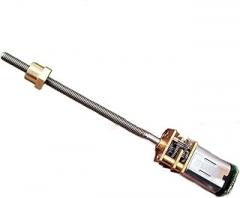 ELLANA Powered mini Precision Electronic Lock Motor, 3.4V 66RPM N20 Geared Motor with Copper Nut Long Shaft Linear Geared Motor Torque Gear