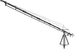 PROAIM 21ft Camera Crane Jib with Stand for 3-axis Gimbals, Pan-Tilt & Fluid Head. for DSLR Video Cameras up to 15kg/33lb (P-A21-JS)