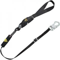 MSA 10199061 V-Series Utility & Welding Energy Absorbing Lanyard - 6', Single-Leg, Hitch Loop, 36C Small Snaphook, Adjustable Length, High Heat/Electrical Arc Flash Protection