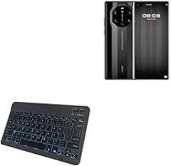 BoxWave Keyboard Compatible with Huawei Porsche Design Mate 40 RS - SlimKeys Bluetooth Keyboard - with Backlight, Portable Slim LED 7 Colors - Jet Black