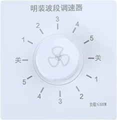 86 Type Wall Control Button Electronics Mechanical Rotary On Off Switches for Ceiling Fan 5-Level Speed Controller