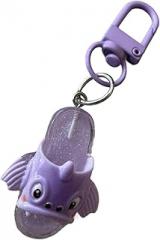 YYYEYUAN Playful Marine Animal Keychain Trendy Resin Decoration Earphone Bag Ornament For Purses Electronics Teenagers Animal Slipper Bag Clip