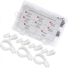 Veemoon 1set Rope Light Mounting Clips Wire Holders for Cords Easy Installation Cable Clips Screws for Home Office Use