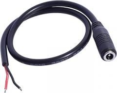 DC5V Power Pigtail Cable 3.5mmx1.35mm Barrels Female Plug Connectors for LED and Electronic