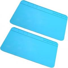NUOBESTY 2Pcs Silicone Electronic Maintenance Mat for Parts Heat Insulation Repair Pad for Electronics and Soldering Work Organized Fixing for Phone and Computer Repairs