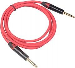 Elecbee Double Shield Gold-Plated 6.35mm Male to Male Mono Electric Guitar Audio Cable 1.8M