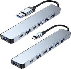 7-1 USpB 3.0 HUB USpB C HUB Type-C to USpB SD TF Adaptier 5Gbps Fast Speed Tramsmission USpB C Docking Station for PC MaicBook New 2026 High for Reliable Electronic Component