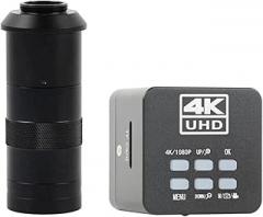 4K UHD IMX678 Lab Digital Microscope TF HDMI USB Type-C PC Industrial Electronic Microscope Camera for Phone CPU PCB Repair(with 100x lens)