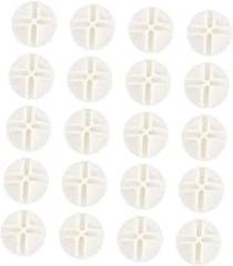 20 Pcs Abs Plastic Connectors for Modular Cube Storage Wire Shelves Closet Organizer White