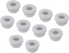 MECCANIXITY 20Pcs Snap Rubber Grommet Plug Mount Dia 7.5mm ID 5mm Narrow Groove Width 2mm Seal Anti-Scratch for Electrical Box Cable Pipes Grey