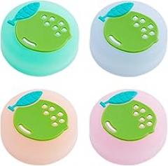 GORGECRAFT 4Pcs Lemon Analog Joy Stick Protective Cover Thumb Grips Fruit Soft Silicone Joystick Button Caps Compatible with Switch OLED Lite Console for Controller(Mixed Color)
