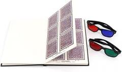 Random-dot Stereograms Comprehensive Visual Test Charts Book Color Blindness Astigmatism Amsler Test Chart with Eyeglasses