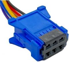 Hongpan 1 Pc 6 Pin Air Conditioner Blower Resistance Heater Speed Control Plug Wiring Harness Electronic Connector with Cable(1 Pc)