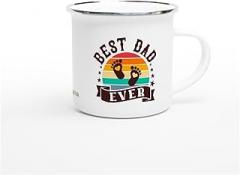 Enamel Camping Cup Father's Day Gift Cup 12 oz Family Tea Cup