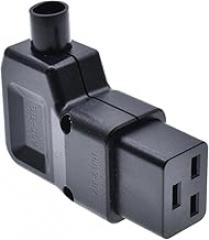 Black 16A CE Copper IEC320 C19 C20 UPS PDU Wired Power Outlet Assemble Install C0innector Elbow 90° AC Electric Panel Receptacle New 2026 High for Reliable Electronic Component