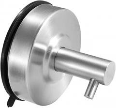 Milisten Heavy Duty 304 Stainless Steel Suction Cup Hook for Bathroom and Kitchen, Strong Vacuum Wall Hook for Towels and Robes, Indoor Multi-Purpose Suction Hanger