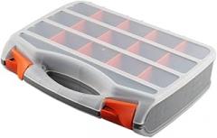 ARTIBETTER Dual Sides Plastic Storage Box Adjustable Dividers Portable Handheld Organizer for Screws Electronic Components and Goods Material for Home and Craft Use