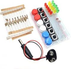 Stayhome Smart Electronics Starter Kit Mini Breadboard LED Jumper Wire Button