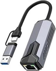 5Gbps Wired USpB Network Card Adaptier Type C to RJ45 LAN USpB-C Ethernet Converter Hub for Laptops Win 11 Supports 5G/2.5G/1G/100M New 2026 High for Reliable Electronic Component