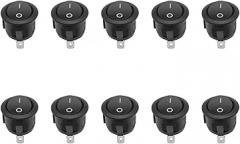 Pack of 10 Sturdy Rockers Switches with Three Color Home Accessory for Clear Statu Indication in Multiple Devices Electronic Device Switches