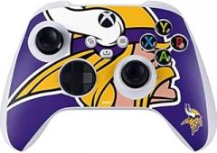Skinit Decal Gaming Skin Compatible with Xbox Series S Controller - Officially Licensed NFL Minnesota Vikings Retro Logo Design