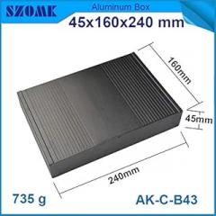 Gimax 1 piece Black color powder coating single aluminum box for electronic project 45(H) x160(W) x240(L) mm