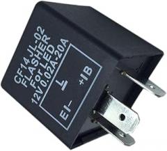 3 Pin LED Flasher Relay for Cars and Motorcycles CF14 Electronic Relay for Fixing Blinking LED Turn Signal Lights 12V DC Auto Accessories