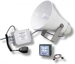 Marco EW3-MS Electronic Ship Horn, 24 V, >130 dB, 698 Hz, with 2 Fog Signals, Voice Amplifier and Integrated Siren, 15206413