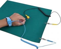 Anti Static Wrist Strap Mat Kit Electrostatic Discharge Grounding Band Set for Electronics Assembly Worktable Anti Shock Wristband Static Bracelet Work Desk Antistatic Ground Wire