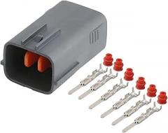 1-20Sets 6195-0024 6195-0021 6 Pin Waterproof Auto Connector Accelerator Throttle Pedal Electronic Plug (Color : Male Set, Size : 5Sets)