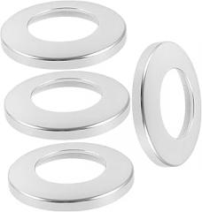 4pcs Automotive Door Lock Pin Cover Aluminum Door Pull Pin Car Lock Cover Easy Fit Car Decorative Ring