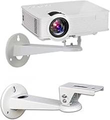 Mini Projector Wall Mount/Projector Hanger/CCTV Security Camera Housing Mounting Bracket(White) - for CCTV/Camera/Projector/Webcam - with Load 8 lbs Length 7.8 inch - Rotation 360° (White)