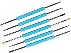 Utoolmart Double Sided Soldering Assist Aid Repair Tool, 6 in 1 Solder Assist Tools Electronic Components Welding Grinding Accessory Tool Kit, for Electronics Repair and Soldering