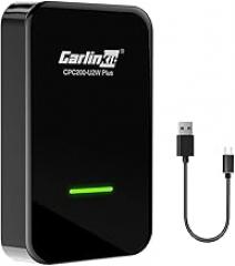 Wireless CarPlay Adapter Compatible with Factory Wired CarPlay for iPhone 6 to13 Pro MAX, Plug&Play Easy Setup CarPlay Adapter Dongle Convert Wired to Wireless car Play Black CPC200-U2W Plus