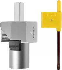 Woodworking Chamfer Reamer Tool,Bench Dog Hole Chamfer Reamer Tool,Stainless Steel 9mm Hex Shank Workbench 3/4