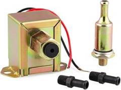 Universal 12V Electronic Inline Pump 2.5-4PSI High Pressure As Shown Metal 90LPH Gas Petrol Heavy Duty