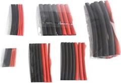 PULABO 42Pcs Black Red Assorted 6 Size Polyolefin 2:1 H-Type Heat Shrink Tube Wire Wrap Kit Electrical Connection Cable Sleeve Tubing Sets Electric Insulation Heat Shrink Wrap Popular