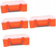 Uonlytech 4pcs Box Versatile Rectangle Parts Organizer Box Electronic Components Jewelry Organizer