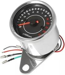 DC 12V Motorcycle Tachometer Electronic Tach Meter Speedometer Gauge Backlight 13000 RPM Instrument for Har&Ley Speeds Odometer